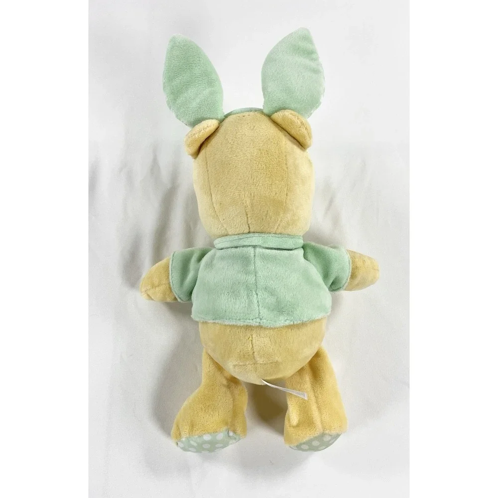 Disney Baby Winnie the Pooh Easter Bunny Plush Green Shirt Crinkle Ears 13